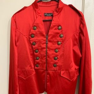 Women red blazer